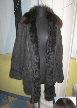 Натуральная женская дублёнка original shearling. италия. 56р. лот 696