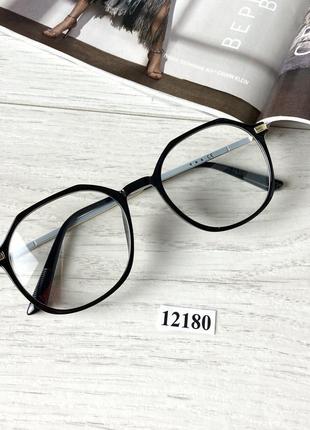 Іміджеві окуляри в чорній оправі к. 121803 фото