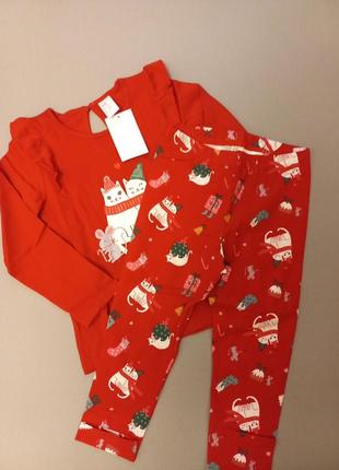 Яскравий комплект h&m реглан для дівчинки лосини