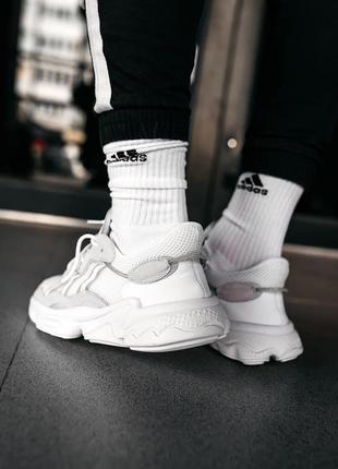 Кросівки adidas ozweego adiprene pride beige white 2 . унісекс. колір білий, бежевий, сірий4 фото