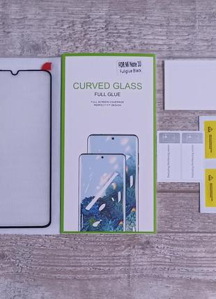 Защитное стекло для xiaomi mi note 10 black 3