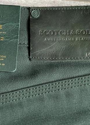 Джинси scotch & soda lot. 22 tye slim carrot fit racing green selvedge jeans9 фото