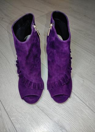 Ботильоны туфли с открытым носком на каблуке karen millen3 фото