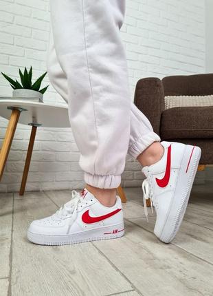 Кроссовки nike air force white red