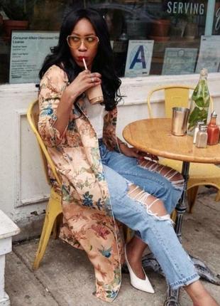 Zara тренч, накидка цветочный принт редкая вещь
