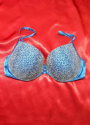 Идеальный синий голубой леопардовый бюстгальтер лифчик в сеточку с мягкими паролоновыми чашками без пушапа чашка д d с рисунком принтом