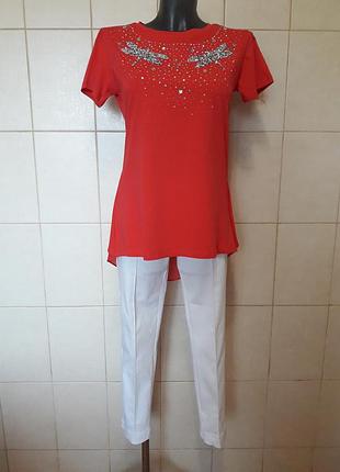 Элитная,статусная,мега-эффектная,гламурная футболка-туника,bluoltre,италия