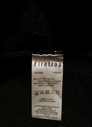 Чоловічий чорний в'язаний бушлат пальто куртка кофта firetrap8 фото