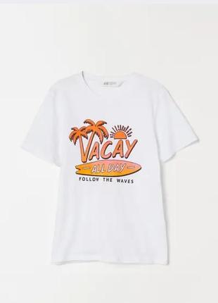 Футболка дитяча біла h & m р.146/152см