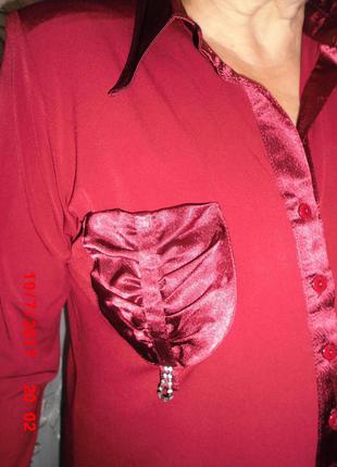 Блузка вишневого цвета1 фото