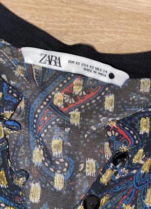 Красивая блузка zara, блузка свободная, разлетайка2 фото