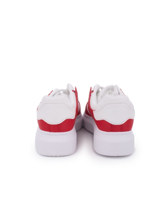 Женские красно-белые кроссовки3 фото