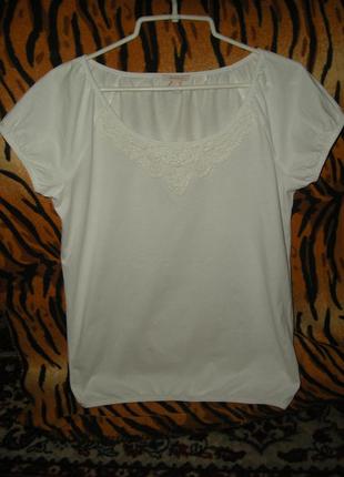 Супер блуза білосніжна"sprit"р. м,100%коттон-110грн.