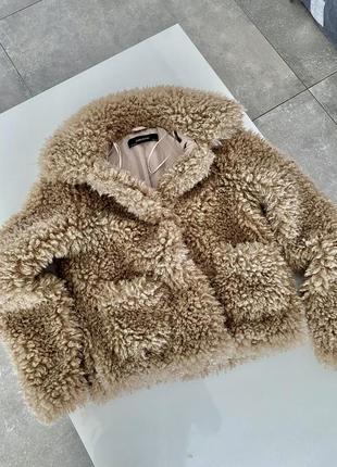 Шуба тедді  zara шуба old money хутряна шуба