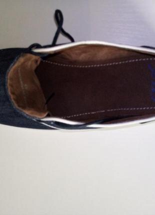 Туфлі чоловічі джинсові відмінної якості,устілка дуже комфортна,на шнурках,розмір 42р.4 фото