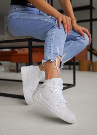 Кроссвоки nike air jordan 1 retro white (білий)1 фото