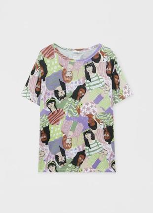 Футболка з принтом pull&bear - xs, s, m, l5 фото