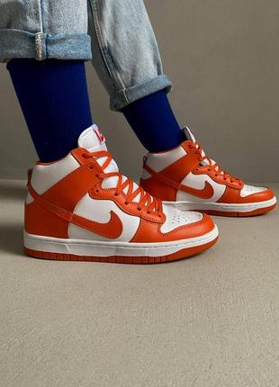 Nike dunk orange syracuse premium демисезонные оранжевые кроссовки найк весна лето осень унисекс помаранчеві кросівки
