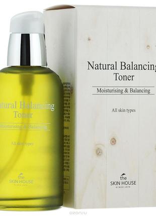 Балансирующий тонер для обезвоженной жирной кожи the skin house natural balancing toner2 фото