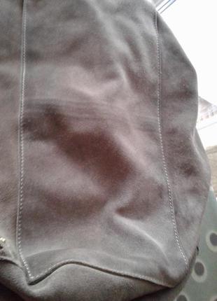 Натуральная замшевая сумка шоппер с вкладышем сумка хобо ninє индия5 фото