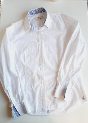 Мужская рубашка белая с длинным рукавом2 фото