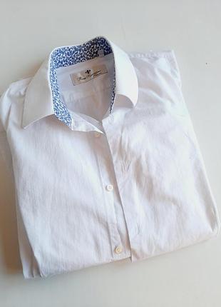 Мужская рубашка белая с длинным рукавом