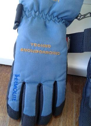 Горнолыжные зимние перчатки  techno snowboarding thermolite7 фото