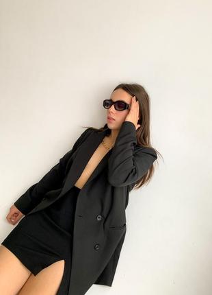 Базовий піджак жіночий чорний5 фото
