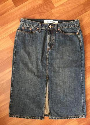 Крутая джинсовая юбка gap jeans1 фото