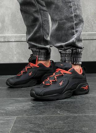 Чоловічі шкіряні чорні кросівки на весну reebok dmx🆕кросівки рибок