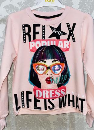 Свитшот реглан футболочка с играющими глазками