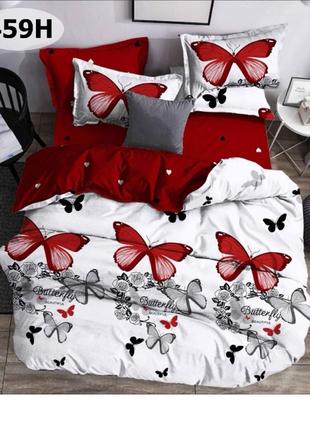 Качественное постельное белье комплект бабочки3 фото