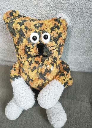 Вязана іграшка мяка кіт кицюня