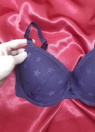 Идеальный фиолетовый кружевной винтажный секси сексуальный бюстгальтер лифчик с паролоновыми чашками без пушапа чашка д d с вышивкой однотонный3 фото