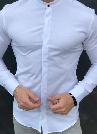 Рубашка мужская стрейчкотон белая