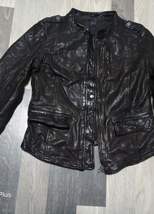 Фирменная кожаная куртка gipsy размер м7 фото