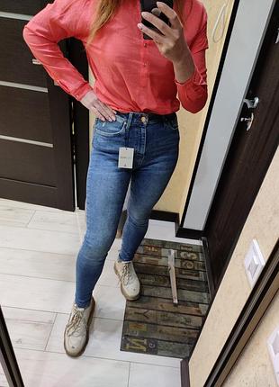 Мега качественные джинсы скини с высокой посадкой