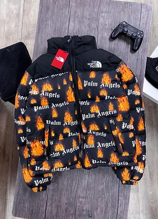 Мужская зимняя куртка пуховик тнф/the north face/tnf черная с огнями премиум качество хит сизона