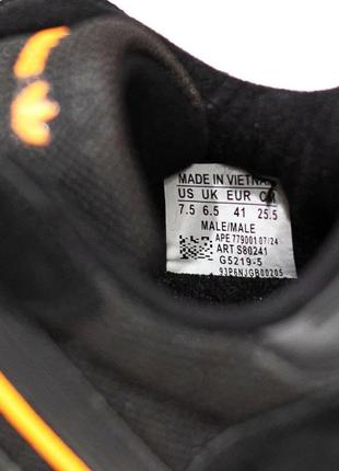 Чоловічі чорні з помаранчевої підошвою кросівки adidas zx 500 модні кросівки адідас відмінної якості10 фото