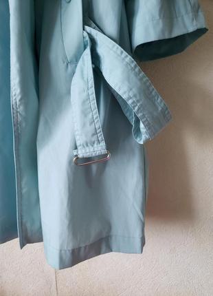 Новый винтажный эксклюзивный плащ бирюзово-мятного оттенка.классика.10 фото