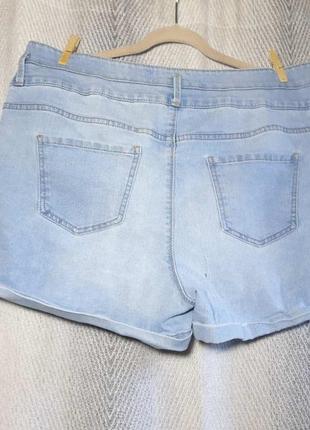 Женские джинсовые шорты, бриджи большой размер батал.6 фото