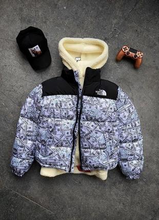Мужская зимняя куртка пуховик белая тнф/the north face/tnf премиум качество хит сизона