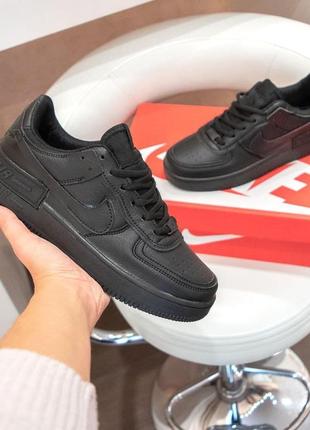 Женские черные кроссовки nike air force shadow низкие кросовки найк аир форс для девушки