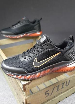 Чоловічі літні чорні з помаранчевим кросівки nike max advantage 2 модні весение кросівки найк адвантаж4 фото