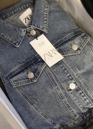 Джинсовая куртка пиджакддинсовка zara3 фото