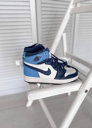 Кросівки 1 retro high patent blue toe кроссовки5 фото