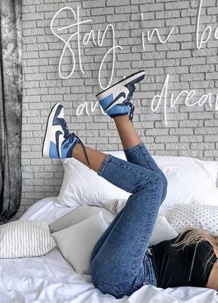 Кросівки 1 retro high patent blue toe кроссовки8 фото