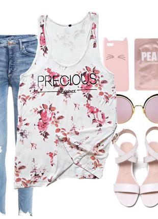 Актуальная маечка с принтом .