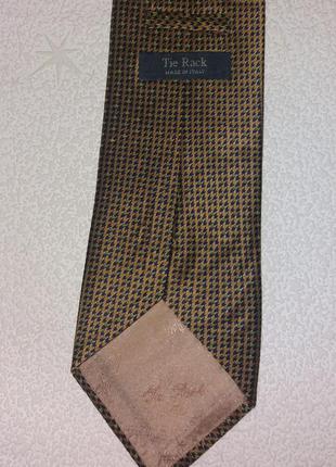Фирменный галстук, мелкий узор, натуральный шелк, италия, tie rack3 фото