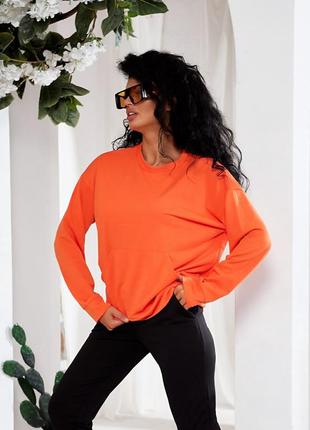 Батник худи с карманом